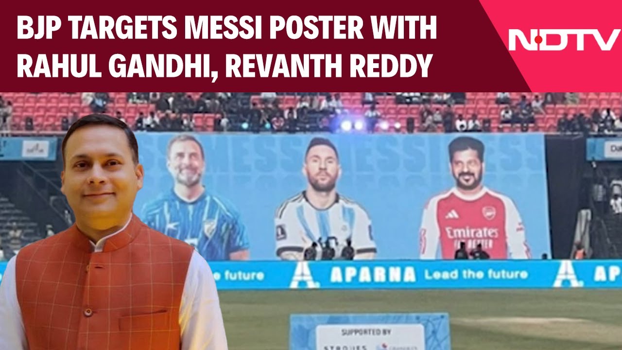 Messi Poster Row | BJP’s Amit Malviya Targets Image With Rahul Gandhi, Revanth Reddy