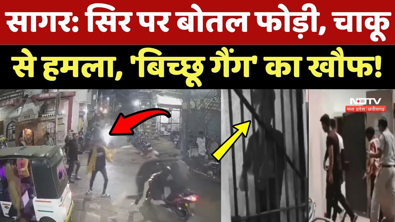 Sagar Crime News: सिर पर बोतल फोड़ी, चाकू से हमला, 'बिच्छू गैंग' का खौफ!