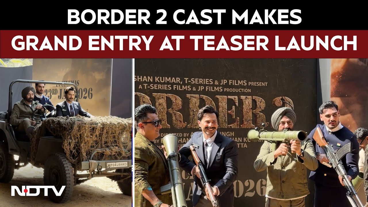Border 2 Teaser Launch | Sunny Deol, Varun Dhawan & Ahan Shetty Make GRAND Army Gipsy Entry