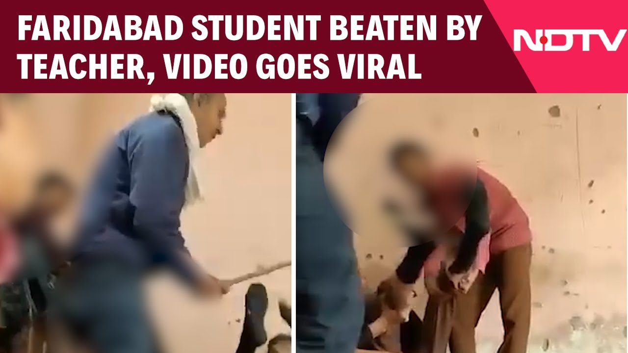Delhi NCR News | Faridabad Student Brutally Beaten by Teacher, Video Goes Viral