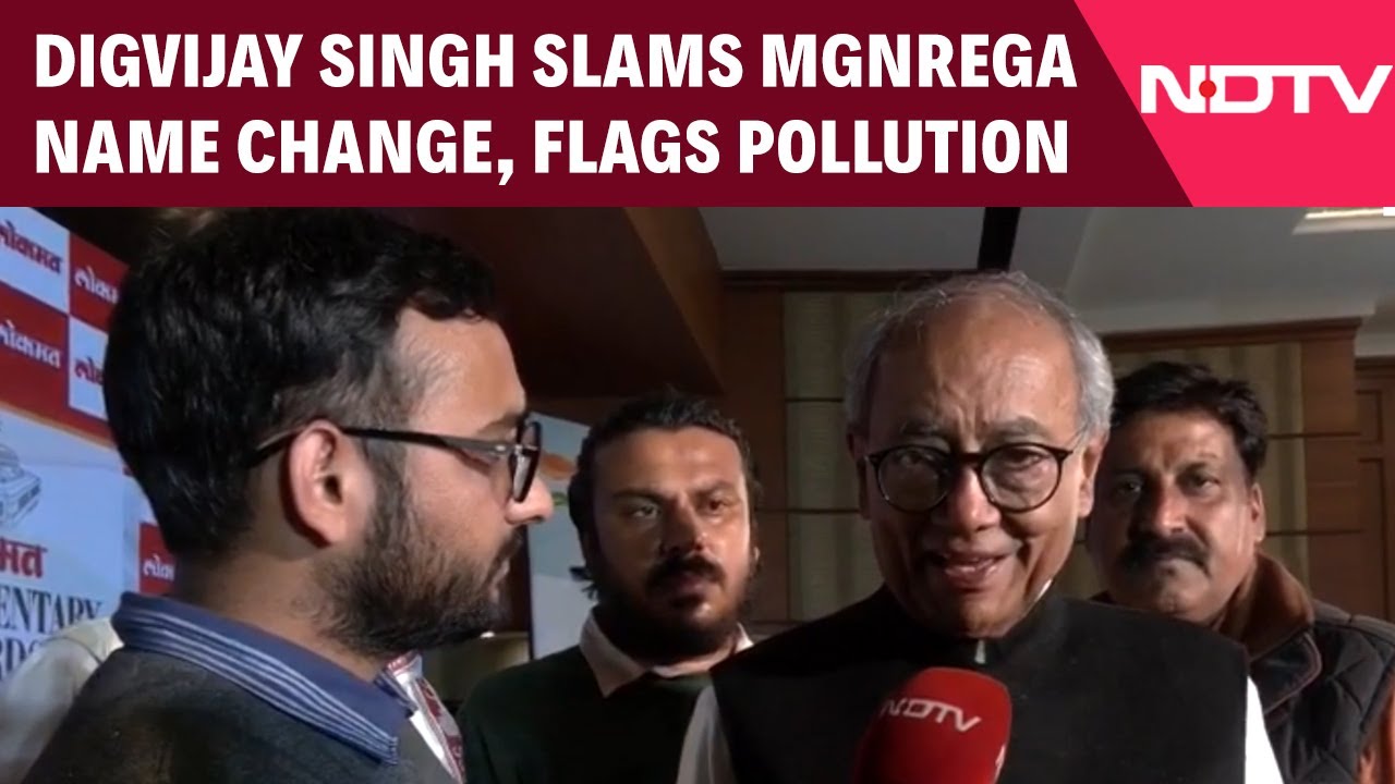 MGNREGA Renaming | Digvijay Singh Slams MGNREGA Name Change, Flags Pollution and Electoral Issues