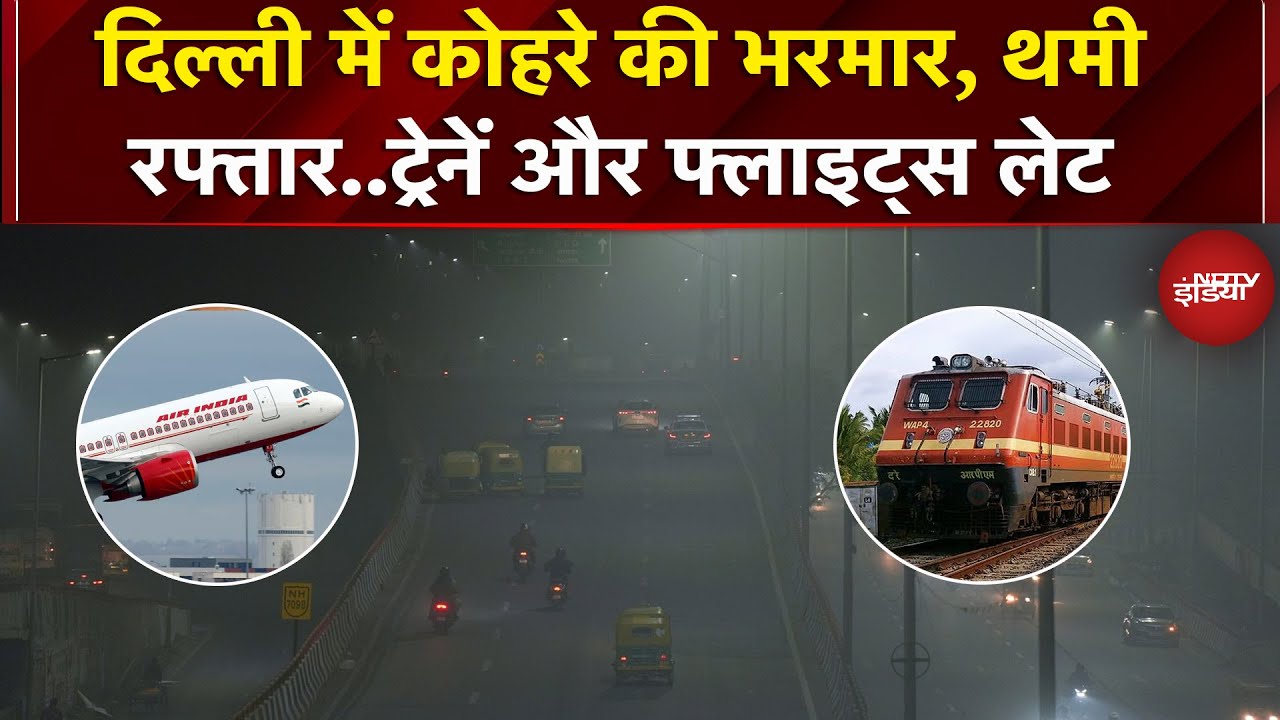 Delhi Fog: दिल्ली समेत कई शहरों में छाया घना कोहरा, गाड़ियों से लेकर Trains और Flights हुईं लेट