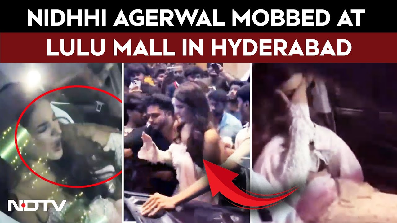 On Camera, Nidhhi Agerwal Mobbed At The Raja Saab Song Event In Hyderabad