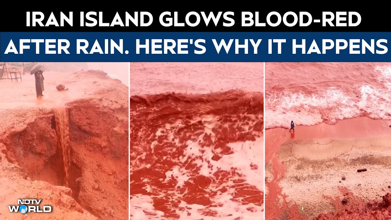 Iran Blood Rain | Iran's Hormuz Island Glows Blood-Red After Rain. Here's Why It Happens