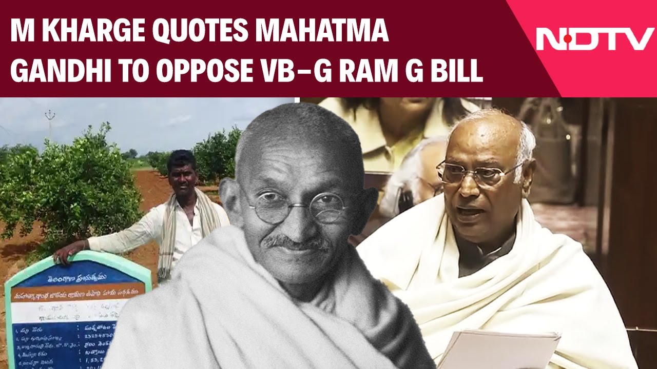Mallikarjun Kharge In Rajya Sabha | M Kharge Quotes Mahatma Gandhi To Oppose VB-G Ram G Bill