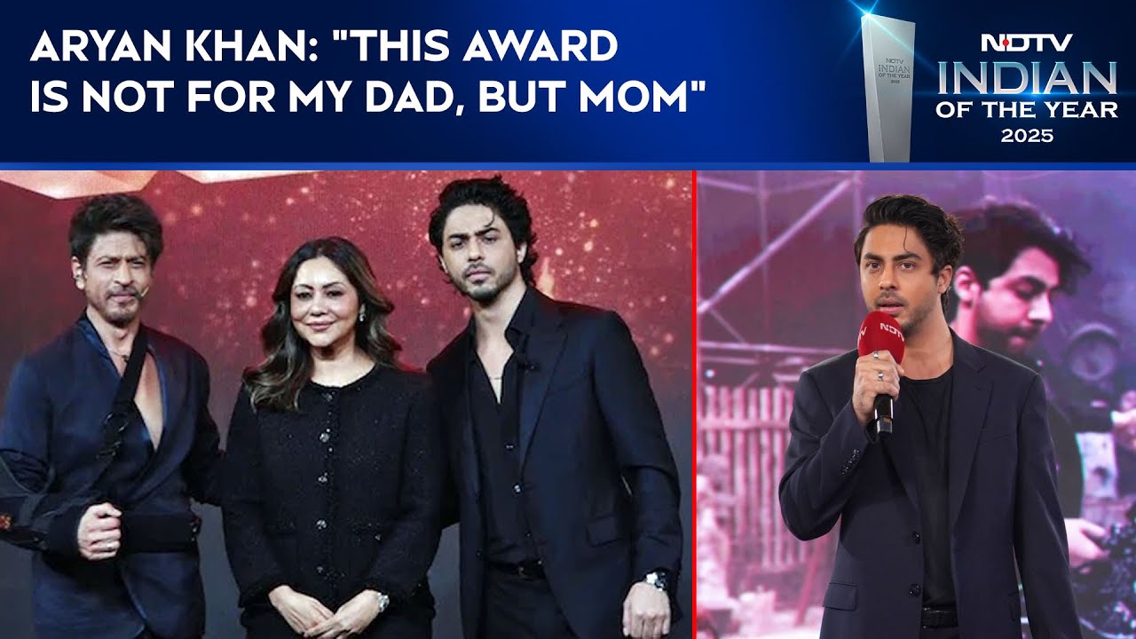 Aryan Khan At NDTV Indian Of The Year 2025: "This Award Is Not For My Dad, But Mom"