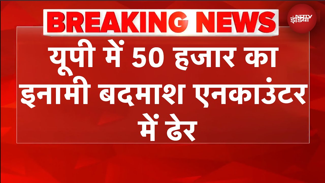 UP News: यूपी के Bulandshahr में एनकाउंटर में मारा गया 50 हजार का इनामी बदमाश  | BREAKING NEWS