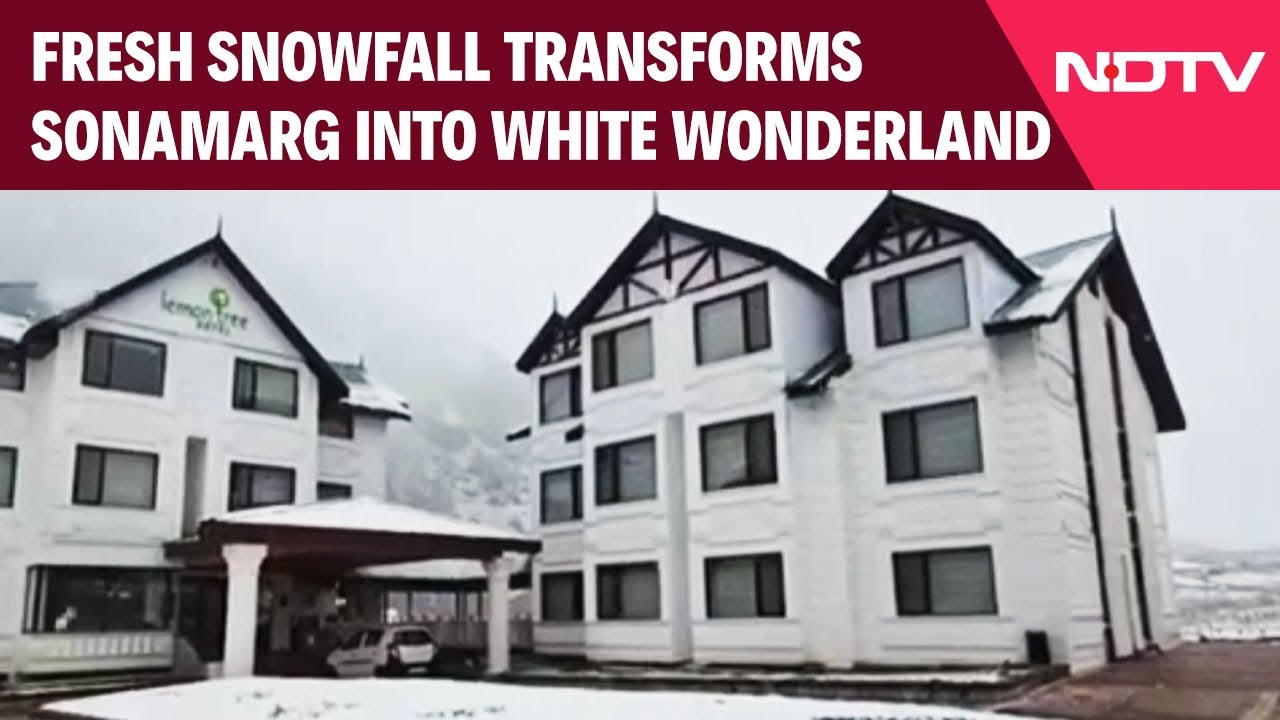 J&K's Sonamarg Turns Into A White Wonderland As It Witnesses A Fresh Spell Of Snow