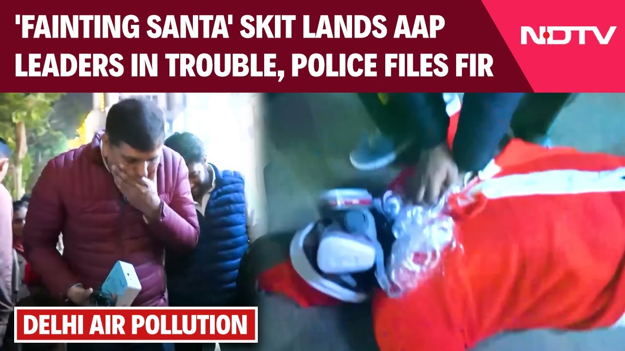 Delhi Pollution News | Case Against Saurabh Bhardwaj, Other AAP Leaders For 'Fainting' Santa Video