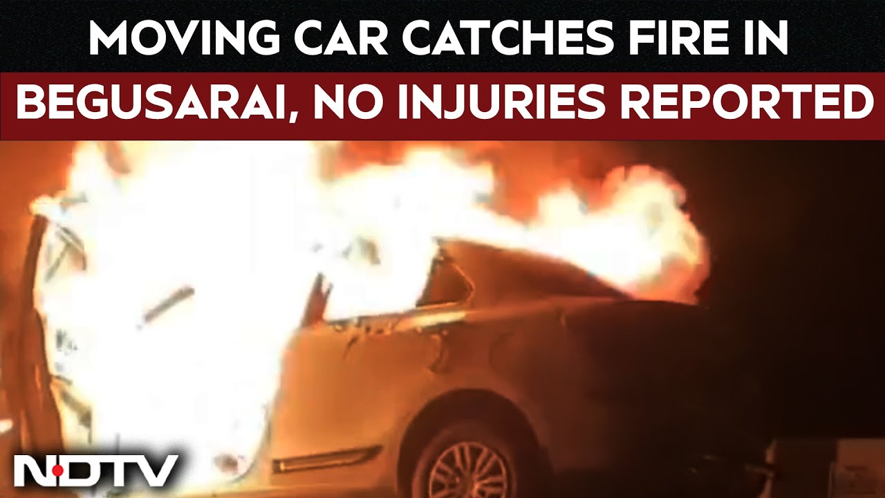Moving Car Catches Fire In Begusarai, No Injuries Reported
