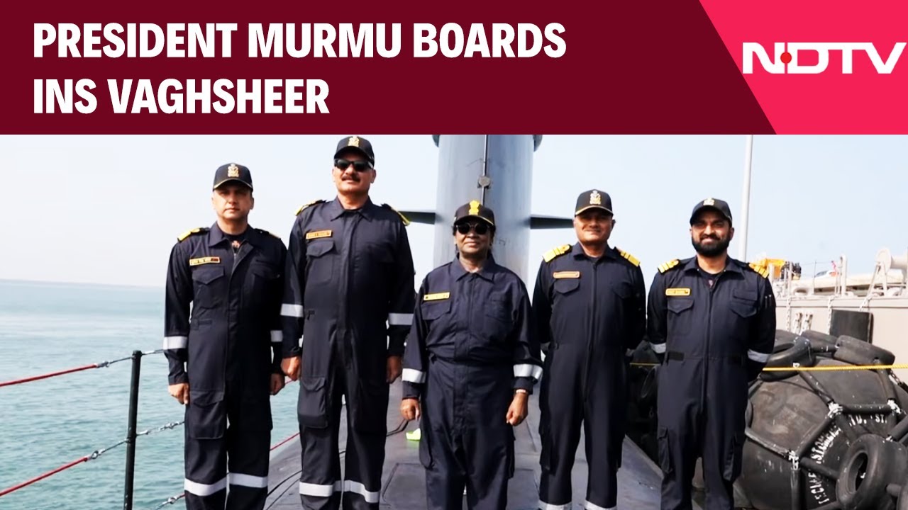 President Murmu Boards INS Vaghsheer, The Indian Navy's Advanced Indigenous Kalvari-Class Submarine