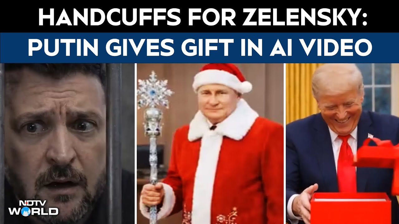 Putin News | Jet For PM Modi, Handcuffs For Zelensky: "Santa" Putin Gives Gifts In AI Video