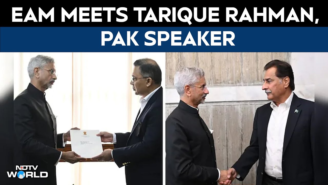 Jaishankar Meets Tarique Rahman, Pak Speaker At Khaleda Zia's Funeral