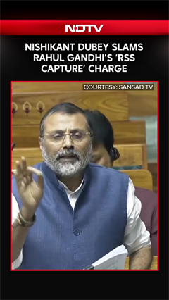 Nishikant Dubey Counters Rahul Gandhi, Cites Emergency Era To Reject 'RSS Capture' Charge