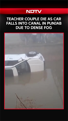 Video: Teacher Couple Die As Car Falls Into Canal In Punjab Due To Dense Fog