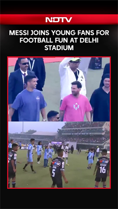 Video: Messi Delhi Tour | Messi Joins Young Fans For Football Fun At Delhi Stadium