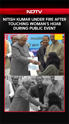 Nitish Kumar Under Fire After Pulling Down Hijab Of Muslim Beneficiary During Job Letter Event