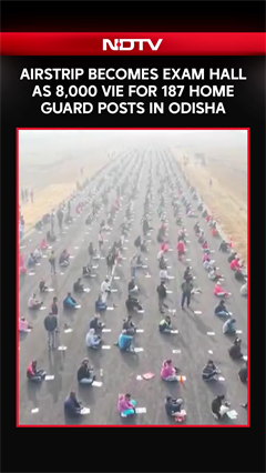 Odisha News | Airstrip Turns Exam Hall As 8,000 Compete For 187 Home Guard Posts In Sambalpur