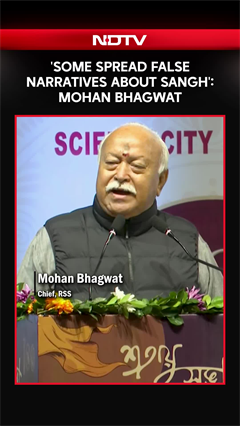 Video: 'False Narratives Spread About Sangh': Mohan Bhagwat Targets Left At RSS Event
