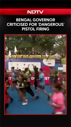 Video: Bengal Governor Draws Flak for Unsafe Pistol Firing During Race Flag-Off