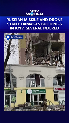 Russia Ukraine War | Russian Missile, Drone Attack Damages Buildings In Kyiv, Several Injured