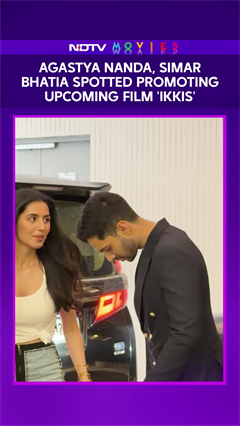 Agastya Nanda, Simar Bhatia Spotted Promoting Upcoming Film 'Ikkis'
