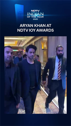 Video: Aryan Khan Arrives At The NDTV Indian Of The Year Awards 2025