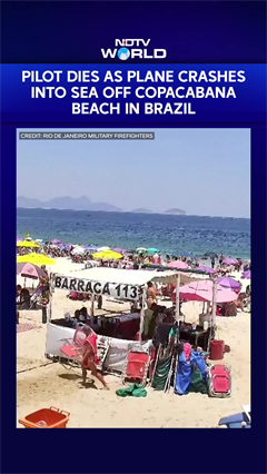 Pilot Dies As Plane Carrying Advertisement Banner Crashes Into Sea Off Copacabana Beach In Brazil