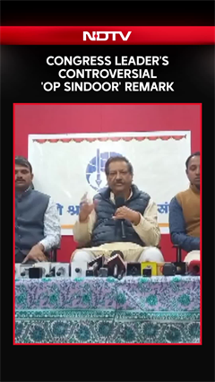 "Defeated On Day 1": Congress Leader's Controversial 'Op Sindoor' Remark