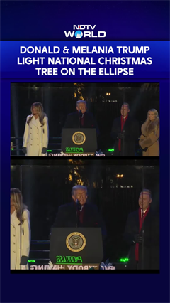 Donald & Melania Trump Light National Christmas Tree At National Mall