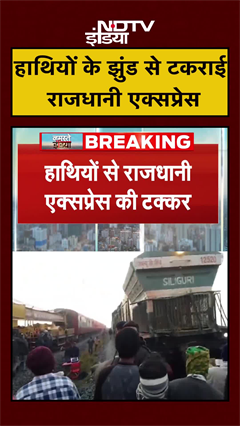 Assam: हाथियों के झुंड से Rajdhani Express की टक्कर, 5 डिब्बे बेपटरी, कई हाथियों की मौत| #shorts