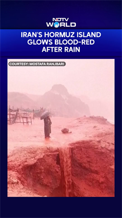 Video: Iran Blood Rain | Iran's Hormuz Island Glows Blood-Red After Rain
