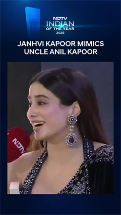 Janhvi Kapoor Mimics Anil Kapoor In A light-Hearted Moment At NDTV Indian Of The Year