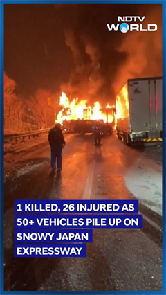 1 Killed, 26 Injured As 50+ Vehicles Pile Up On Snowy Japan Expressway