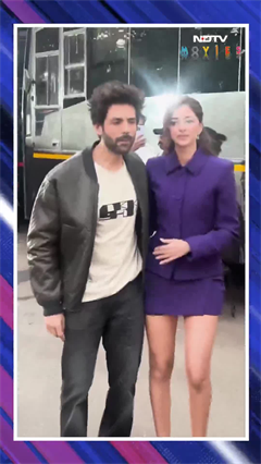 Ananya Panday, Kartik Aaryan At Bigg Boss 19 Grand Finale Set​​