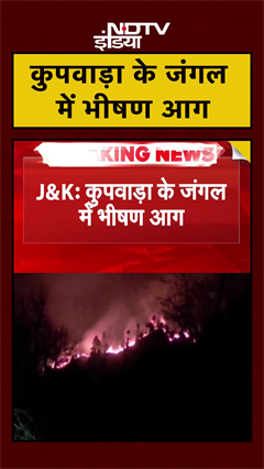 J&K News: Jammu Kashmir में Kupwara के जंगल में भीषण आग | NDTV India | #shorts #ytshorts