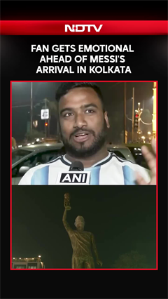 Fan Gets Emotional Ahead Of Footballer Lionel Messi's Arrival In Kolkata