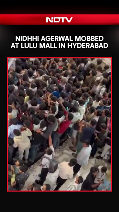 Nidhhi Agerwal Mobbed At The Raja Saab Song Event In Hyderabad