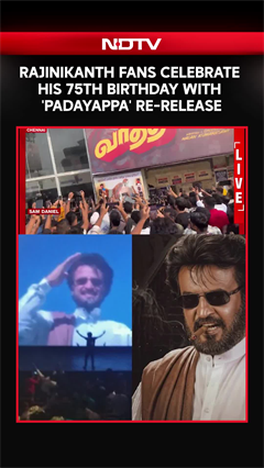 Video: Rajinikanth Fans Celebrate His 75th Birthday With 'Padayappa' Re-Release