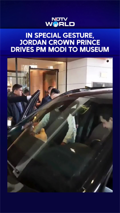 PM Modi In Jordan | In Special Gesture, Jordan Crown Prince Drives PM Modi To Museum
