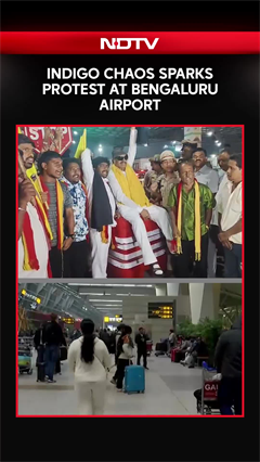 Indigo Chaos Sparks Protest At Bengaluru Airport