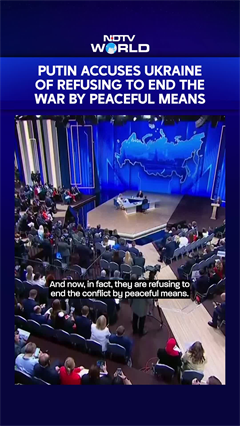Ukraine War | Putin Accuses Ukraine Of Refusing To End The War By Peaceful Means