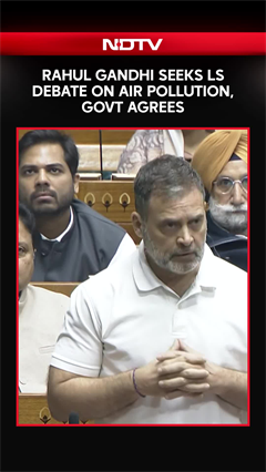 Rahul Gandhi On Air Pollution | Rahul Gandhi Flags Issue Of Air Pollution, Seeks Discussion In LS
