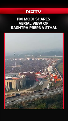PM Modi Shares &lsquo;Helicopter-View&rsquo; Of Rashtra Prerna Sthal In Lucknow