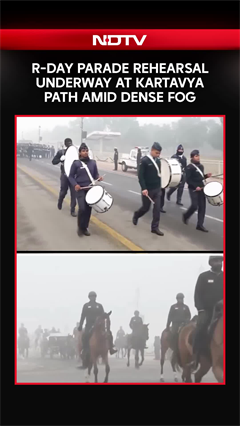 Dense Fog Shrouds Kartavya Path During Republic Day 2026 Parade Rehearsal