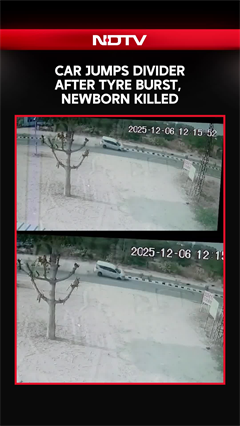 Video: Tyre Burst Sends Car Over Divider, Newborn & Man Killed In Horror Crash