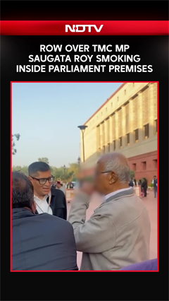 Row Over TMC MP Saugata Roy Smoking Inside Parliament Premises