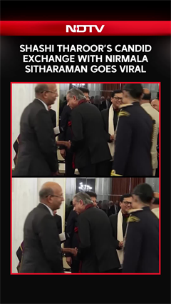 Shashi Tharoor's Candid Exchange With Finance Minister Nirmala Sitharaman Goes Viral