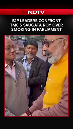 BJP Leaders Confront TMC’s Saugata Roy Over Smoking In Parliament