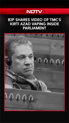 BJP Shares Video Of Tmc's Kirti Azad Vaping Inside Parliament